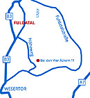 Wegskizze Praxis in Kassel-Wolfsanger